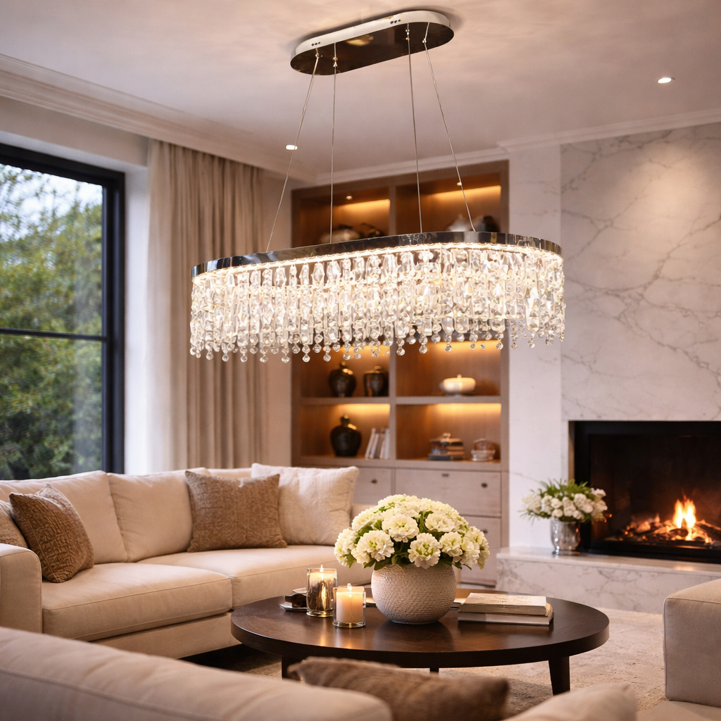 LED-es csillár távirányítóval, 114W, ROYALE Imperio, 70x33x120, hideg/semleges/meleg fény, szabályozható, ezüst, kristály, acél LED-csillárok távirányítóval Alapértelmezett cím Alessandro Design