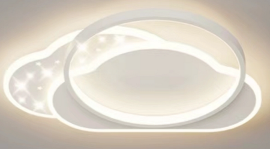 LED -vágy távirányítóval 125W, felhő, hideg/forró/semleges fény, instabil, fehér