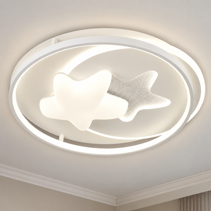 LED csillár távirányítóval ISTARAVSHAN, Mennyei testek alakja, 87 W, Hideg/Meleg/Semleges fény, Szabályozható, Fehér