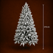 Decorațiune Brad Artificial GLEIS, 210 cm, 1200 vârfuri, Suport Metalic, Plastic, Verde