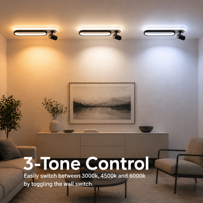 LED csillár állítható projektorral FISSO Camilla 49W, fény 3000/4000/6000k, fekete