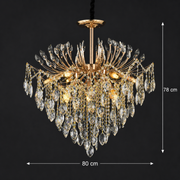 Kristály csillár CC9313/12FGD, 12x E14, átmérő 50cm, arany