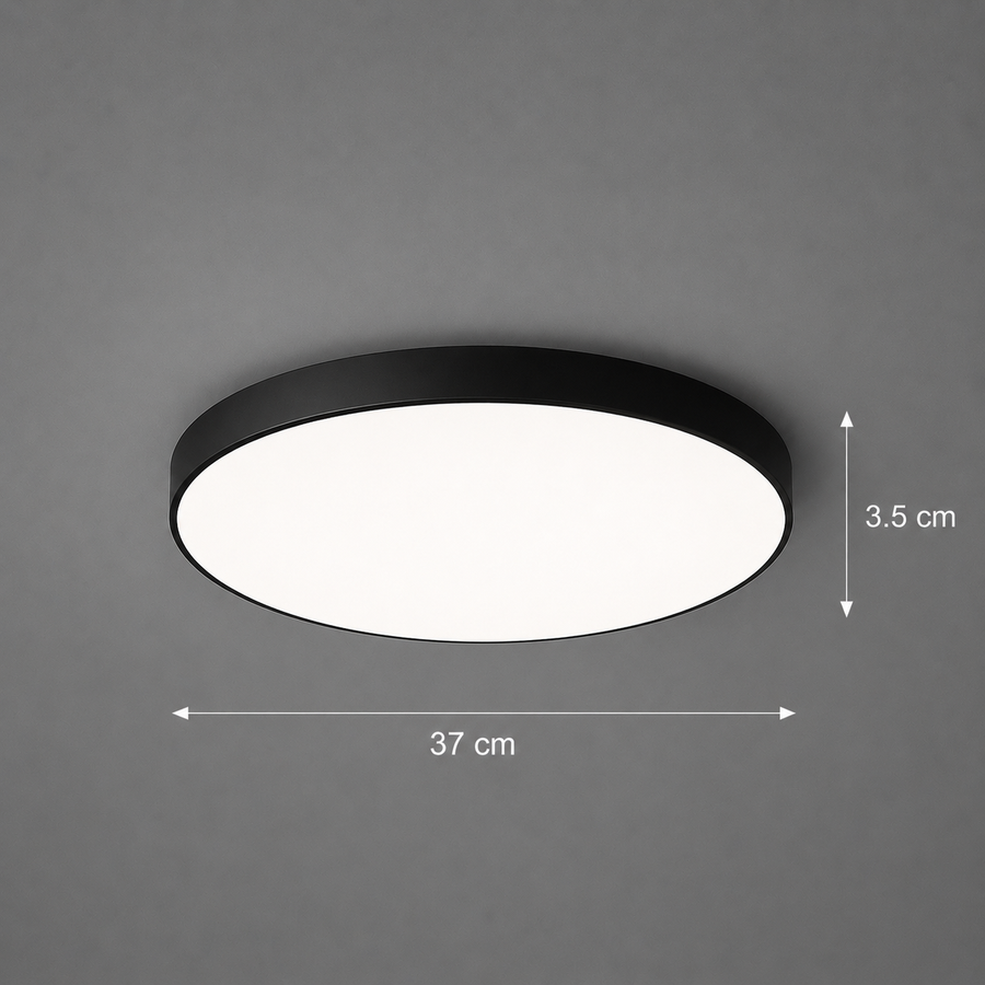 SOLIS LED mennyezeti lámpa 37cm 33W Cold Light Fekete