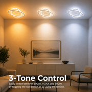 LED -csillár Volta 125W távirányítóval, ovális, hideg/forró/semleges fény, instabil, fehér