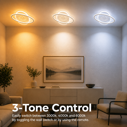 LED -csillár Volta 125W távirányítóval, ovális, hideg/forró/semleges fény, instabil, fehér