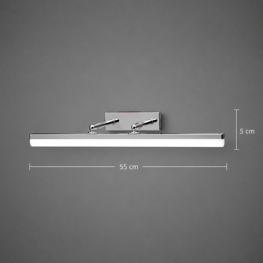 BALATON LED fali lámpa, 10W, lineáris, meleg/semleges/hideg fény, fényes króm