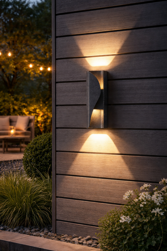 Fantasis A külső és a belső LED, 2 forrás x 1w, ip65, fém, fekete, 3000 ezer