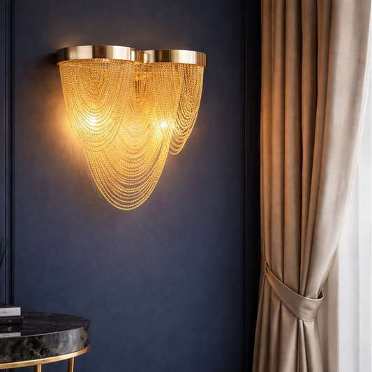 Aplice csillár B8026/2GD, 2xE14, átmérő 23 cm, IP20, arany, vas, alumínium, izzók nem tartozék