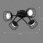 Lustra EPS, 4xGX53, D57cm, Metal și Plastic, Negru
