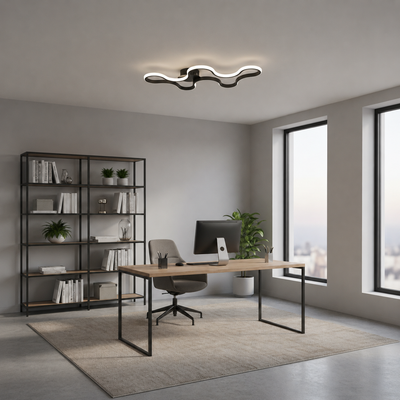 LED csillár ORMS Eleganza távirányítóval, 3000K/4000K/6000K, 56W, fém és műanyag, fekete