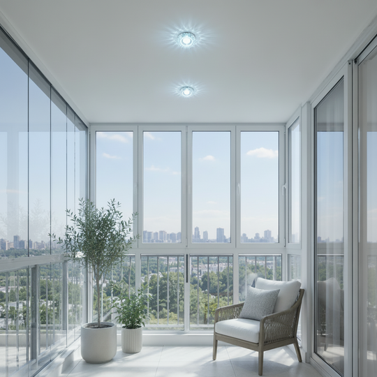 ORBITA LED Spot, 5 W, kerek, hideg fény + RGB, fehér, gyanta és üveg LED spot alapbeállítás Alessandro Design