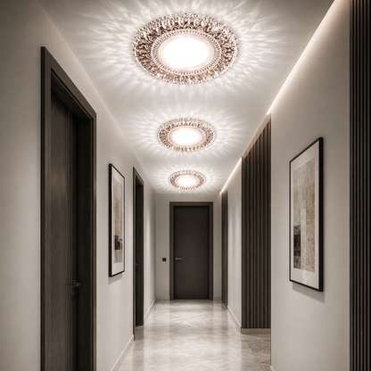 Spot LED ORBITA, 5W, Rotund, Lumina Rece / Calda, Bronz Antichizat, Rasina si Sticla