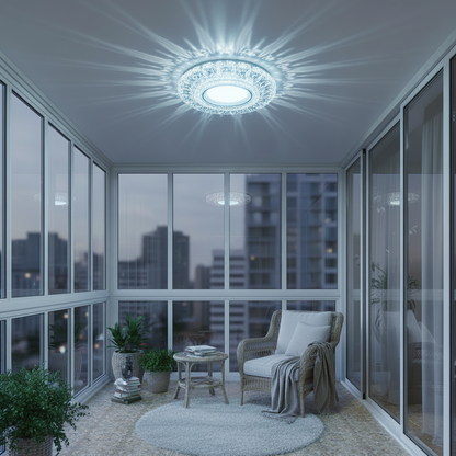 Spot LED ORBITA, 5W, Rotund, Lumina Rece / Calda, Bronz Antichizat, Rasina si Sticla