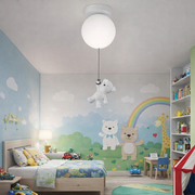 URSULETI LED-csillár Globe 20cm, Magasság 52cm, 1xE27, Függesztett
