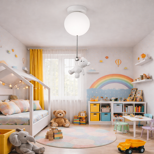 LED csillár URSULETI CP210 Globe 15cm, Magasság 47cm, 1xE27, Függesztett, Fém és akril