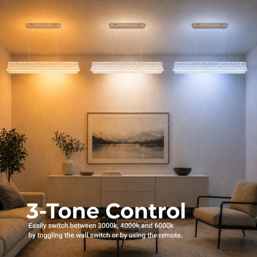 LED csillár távirányítóval, felfüggesztett TAMY 160W, lineáris, hideg/meleg/semleges fény, arany, állítható magasságú