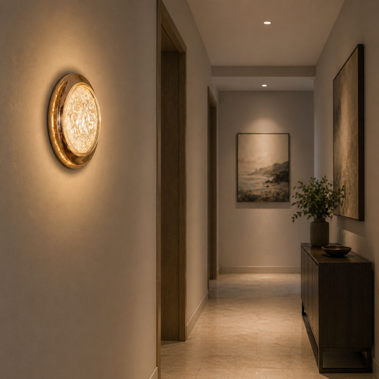 Dekoratív LED fali lámpa CELESTIA Ø20 Hideg/Semleges/Meleg fény Arany beltéri fali lámpák Alapértelmezett cím Alessandro Design
