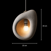 FOAMER Modern csillár, 34 cm, felfüggesztett, 1 X E27, szürke, fém és hab, állítható magasságú