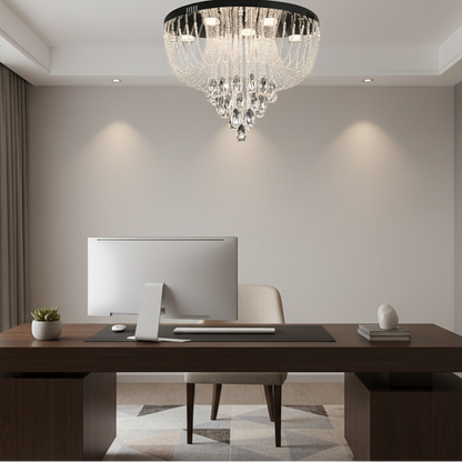 Crystal MAGE Nobile LED csillár, 22 W, meleg/semleges/hideg fény, átmérő 40 cm, fényes króm