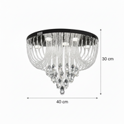 Crystal MAGE Nobile LED csillár, 22 W, meleg/semleges/hideg fény, átmérő 40 cm, fényes króm