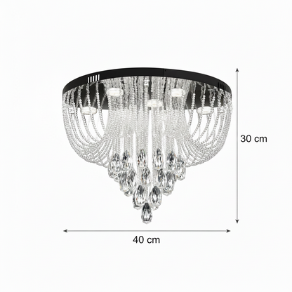 Crystal MAGE Nobile LED csillár, 22 W, meleg/semleges/hideg fény, átmérő 40 cm, fényes króm