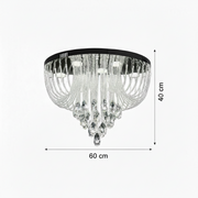 MAGE Crystal LED csillár Eleganza, 26 W, meleg/semleges/hideg fény, átmérő 50 cm, fényes króm
