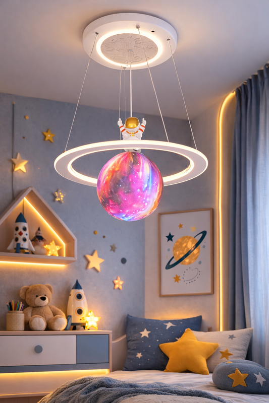 ASTRONAUT LED csillár távirányítóval, 51W, hideg/meleg/semleges fény, fehér kék