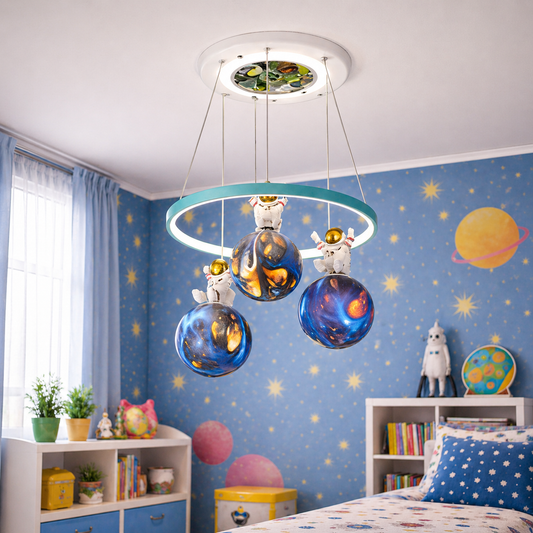 ASTRONAUT LED csillár távirányítóval, 51W, hideg/meleg/semleges fény, fehér kék