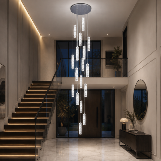 LED kristálycsillár 82W 3000K4000K6000K Amiri átmérő 40cm x magasság 300cm