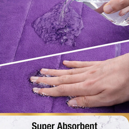 3 db-os fürdőszőnyeg készlet, 50x40 cm, kék, csúszásmentes