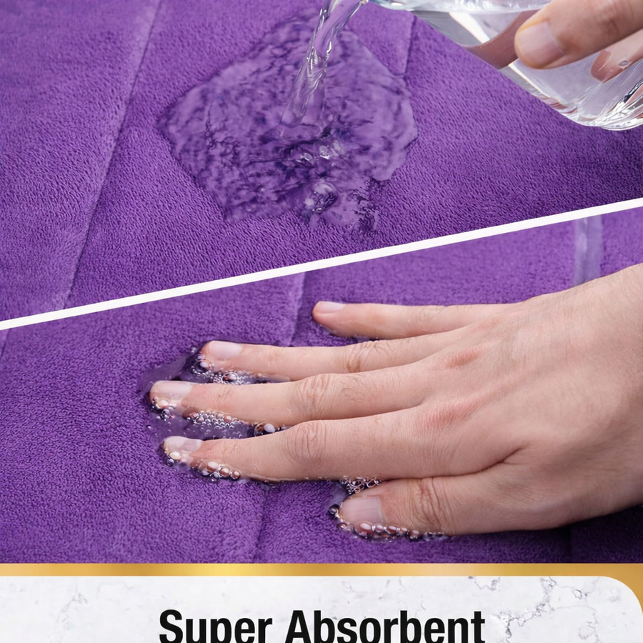 3 db-os fürdőszőnyeg készlet, 50x40 cm, kék, csúszásmentes