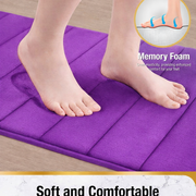 3 db-os fürdőszőnyeg készlet, 50x40 cm, kék, csúszásmentes