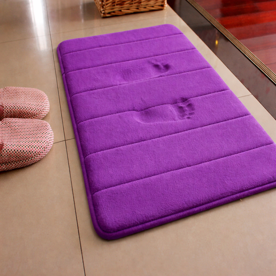 3 db-os fürdőszőnyeg készlet, 50x40 cm, kék, csúszásmentes