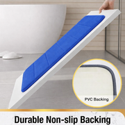 3 db-os fürdőszőnyeg készlet, 50x40 cm, kék, csúszásmentes