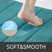 3 db-os fürdőszőnyeg készlet, 50x40 cm, kék, csúszásmentes