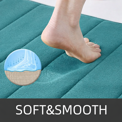 3 db-os fürdőszőnyeg készlet, 50x40 cm, kék, csúszásmentes