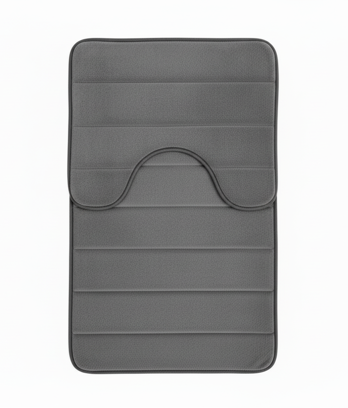 3 db-os fürdőszőnyeg készlet, 50x40 cm, kék, csúszásmentes