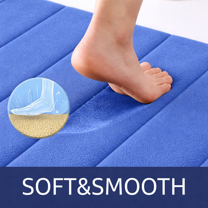 3 db-os fürdőszőnyeg készlet, 50x40 cm, kék, csúszásmentes