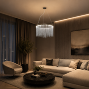Függesztett LED-es csillár távirányítóval ILLUMINA MAGNUS, 38W, Hideg/Meleg/Semleges fény, Szabályozható, Ezüst