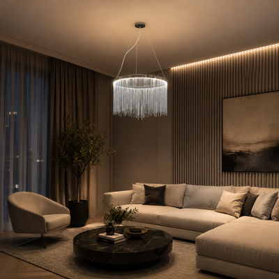 A LED -vágy felfüggesztve a Magnus Illumina távirányítót, 38W, hideg/forró/semleges fény, dimál, fényes króm