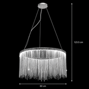 Függesztett LED-es csillár távirányítóval ILLUMINA MAGNUS, 38W, Hideg/Meleg/Semleges fény, Szabályozható, Ezüst
