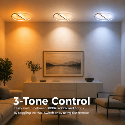 LED csillár távirányítóval VECTOR ARCUS 52W, 2 elem, hideg/meleg/semleges fény, szabályozható, fekete fehér, fém
