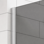 Paravan duș Walk-In 90x195 cm, sticlă securizată 8 mm, gri, profil metalic rezistent