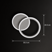 LED -csillár Lucy 40W távirányítóval, 2 kör, hideg/forró/semleges fény, instabil, fehér