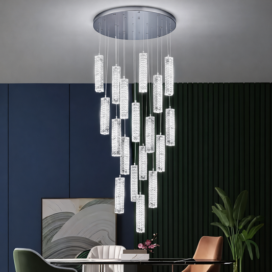 LED kristálycsillár 82W 3000K4000K6000K Amiri átmérő 40cm x magasság 300cm