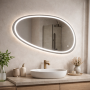 LED mirror, 80x45cm, Dissegn Touch Marcello, Defrosting System, Dimable