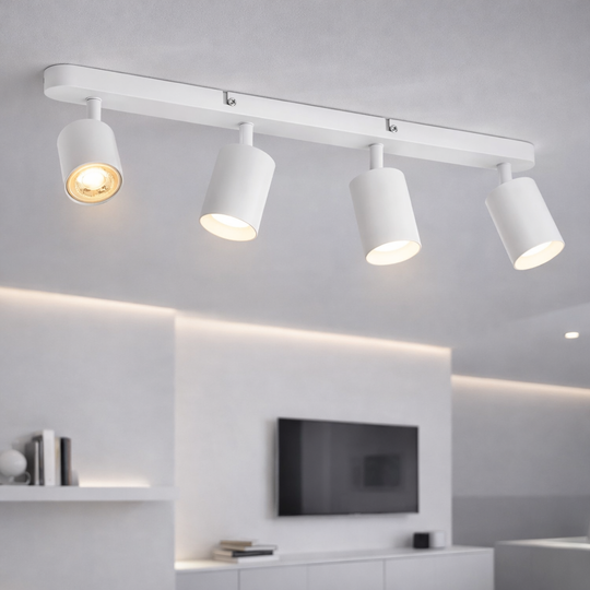 Joom csillár lineáris projektorral 4XGU10 fehér LED csillárok alapértelmezett cím Alessandro Design