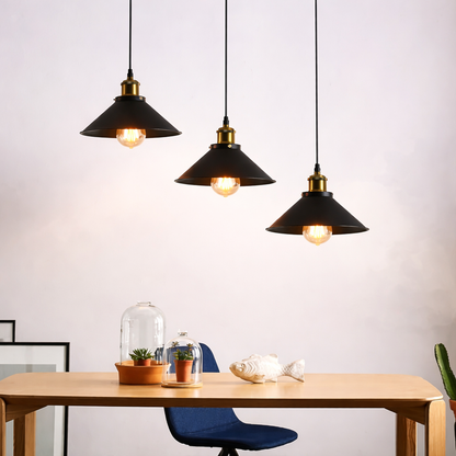 Függesztett csillár, LV210/3L, 3*E27, barna, fém és huzal, állítható magasságú