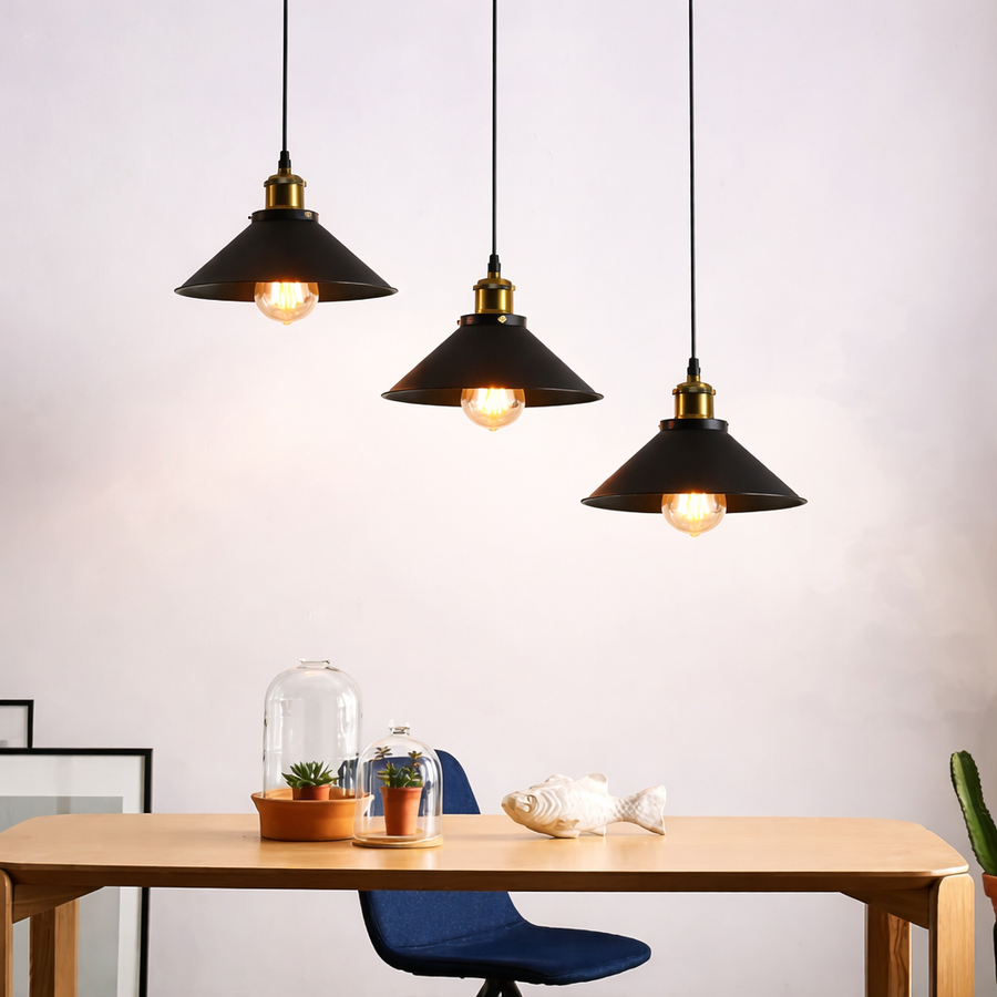 Függesztett csillár, LV210/3L, 3*E27, barna, fém és huzal, állítható magasságú