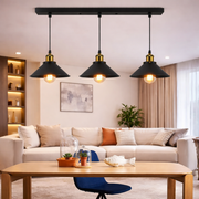 Függesztett csillár, LV210/3L, 3*E27, barna, fém és huzal, állítható magasságú